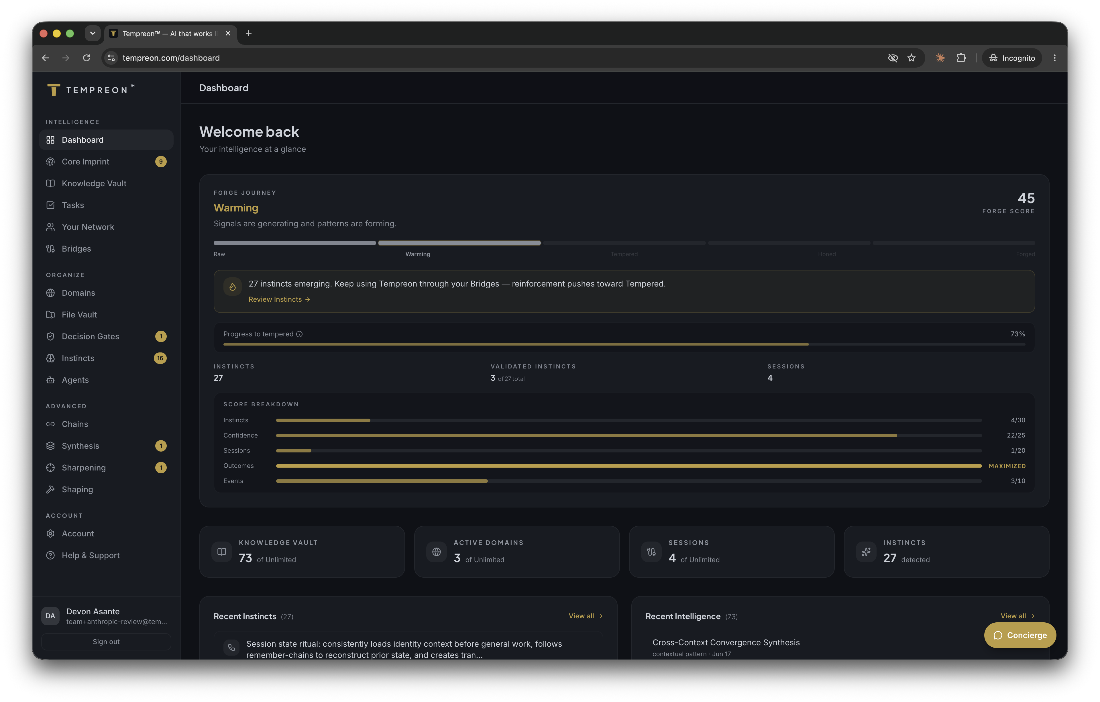 Tempreon screenshot